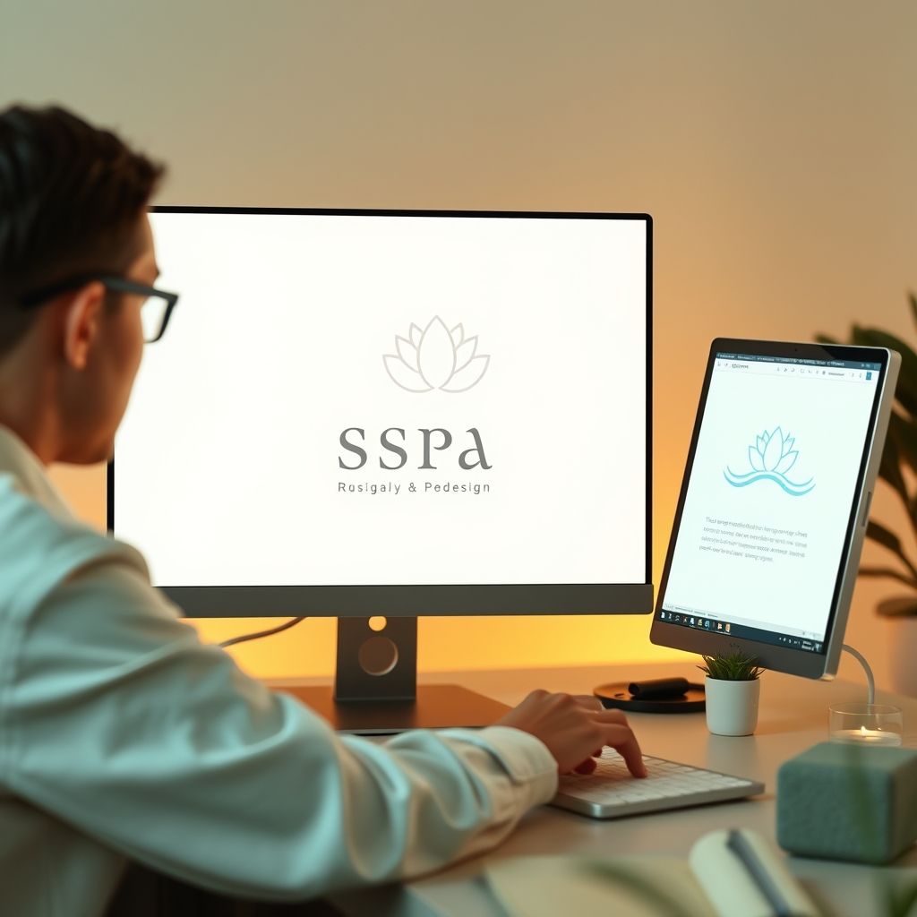 การใช้ซอฟต์แวร์ออกแบบโลโก้สปา