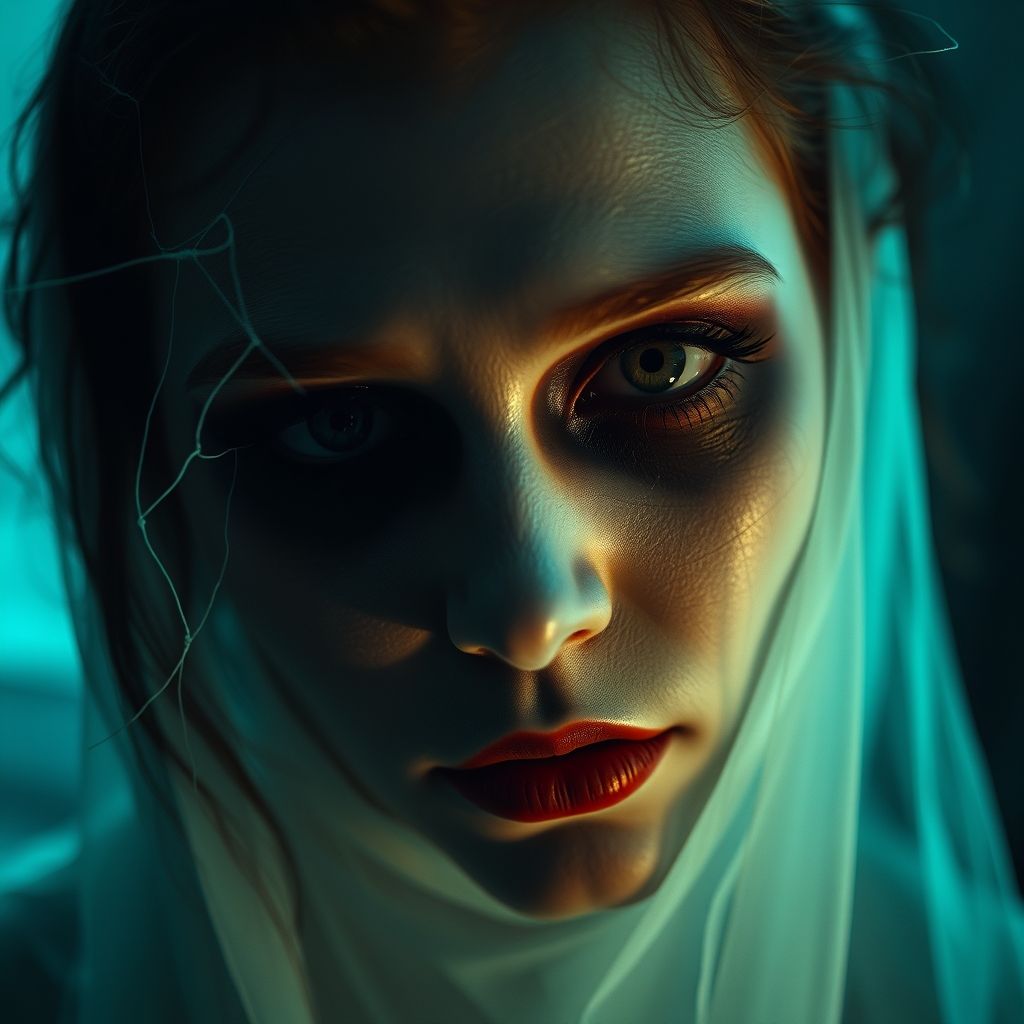 การใช้เทคนิคการแต่งหน้าเพื่อสร้างผี